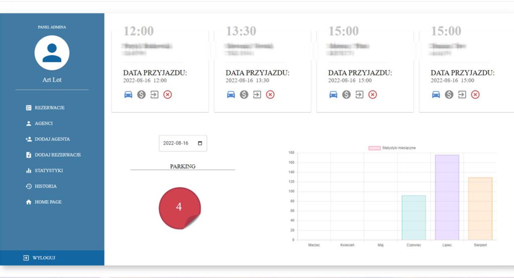 program do rezerwacji parkingów